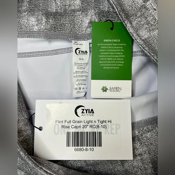 NEW Zyia 6680 flint full grain light n tight hi-rise Capri RC size 8-10 NWT - Picture 6 of 11